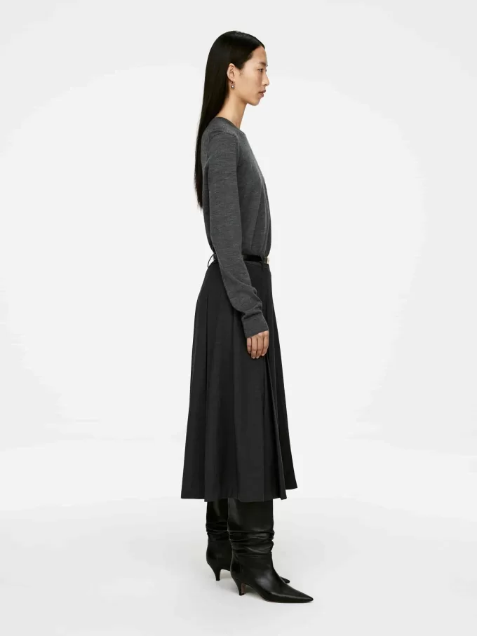 Plisserad kjol i ullblandning Plisserad kjol i ullblandning