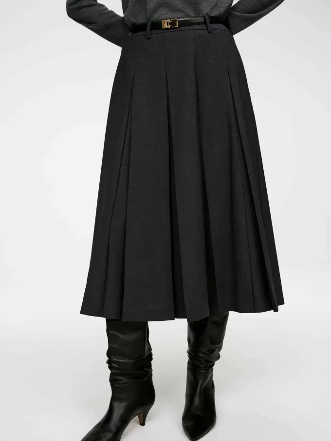 Plisserad kjol i ullblandning Plisserad kjol i ullblandning