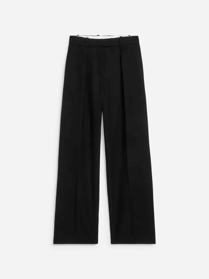 Plisserade byxor med hög midja Plisserade byxor med hög midja