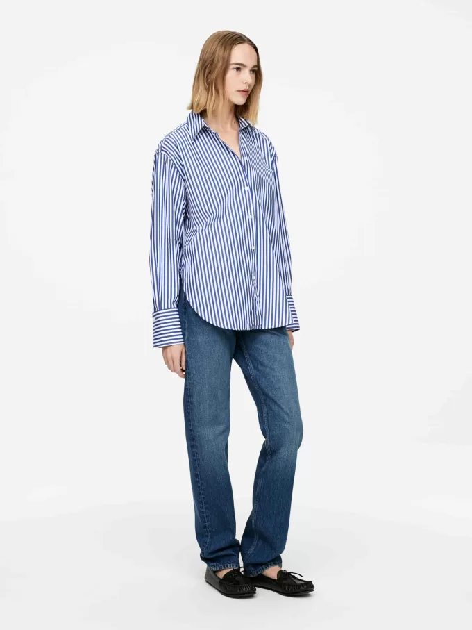 Poplinskjorta med avslappnad passform Poplinskjorta med avslappnad passform