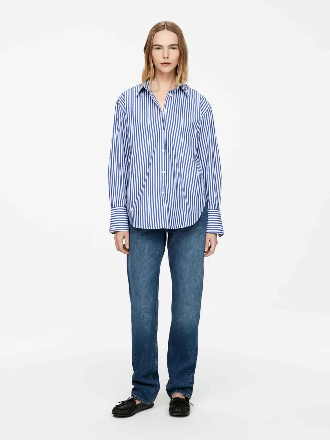 Poplinskjorta med avslappnad passform Poplinskjorta med avslappnad passform