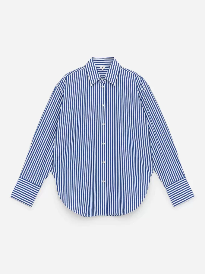 Poplinskjorta med avslappnad passform Poplinskjorta med avslappnad passform