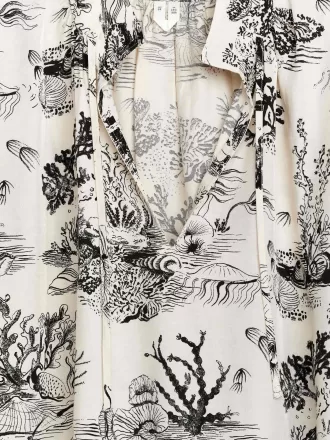 Print Blus med dragsko