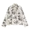 Print Blus med dragsko Print Blus med dragsko