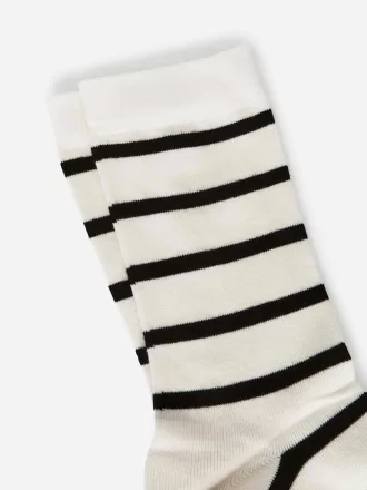 Randiga bomullsstrumpor