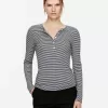 Ribbad Henley Top Ribbad Henley Top