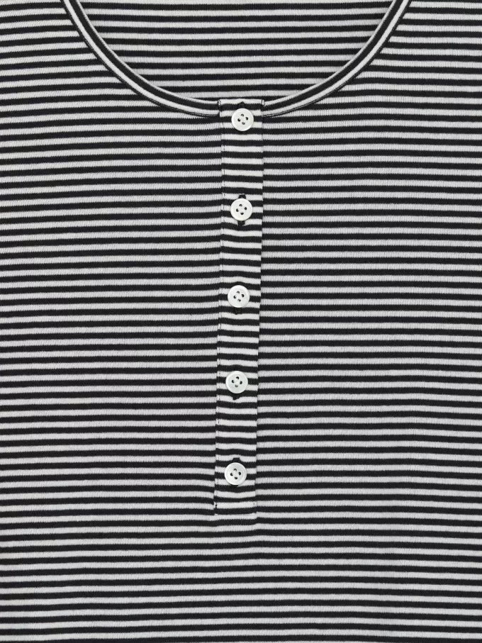 Ribbad Henley Top Ribbad Henley Top