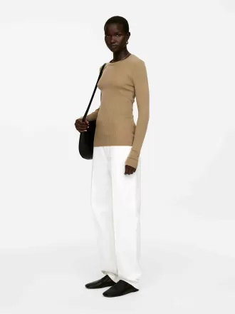 Ribbstickad Merinotopp