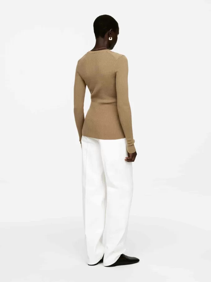 Ribbstickad Merinotopp Ribbstickad Merinotopp