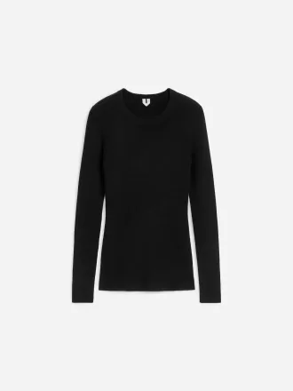 Ribbstickad Merinotopp