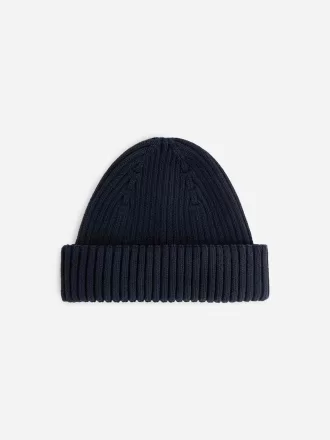 Ribbstickad bomullsmössa