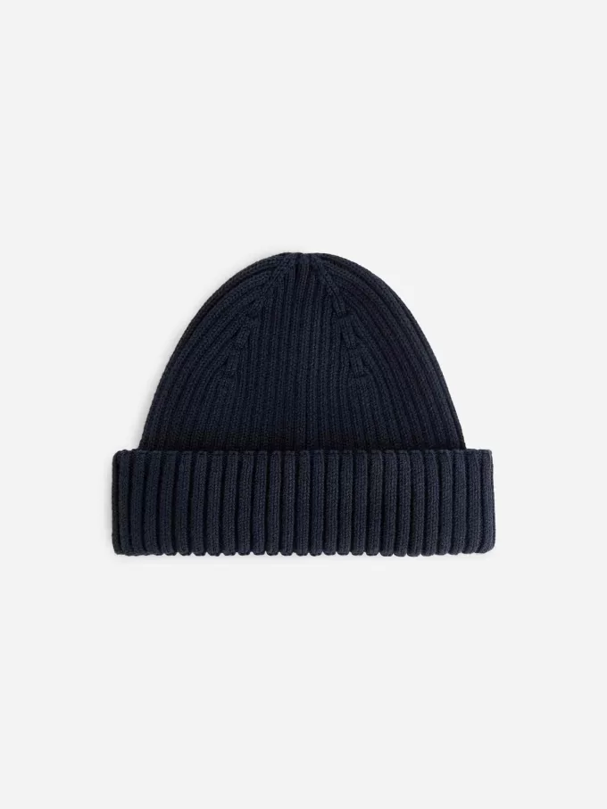 Ribbstickad bomullsmössa