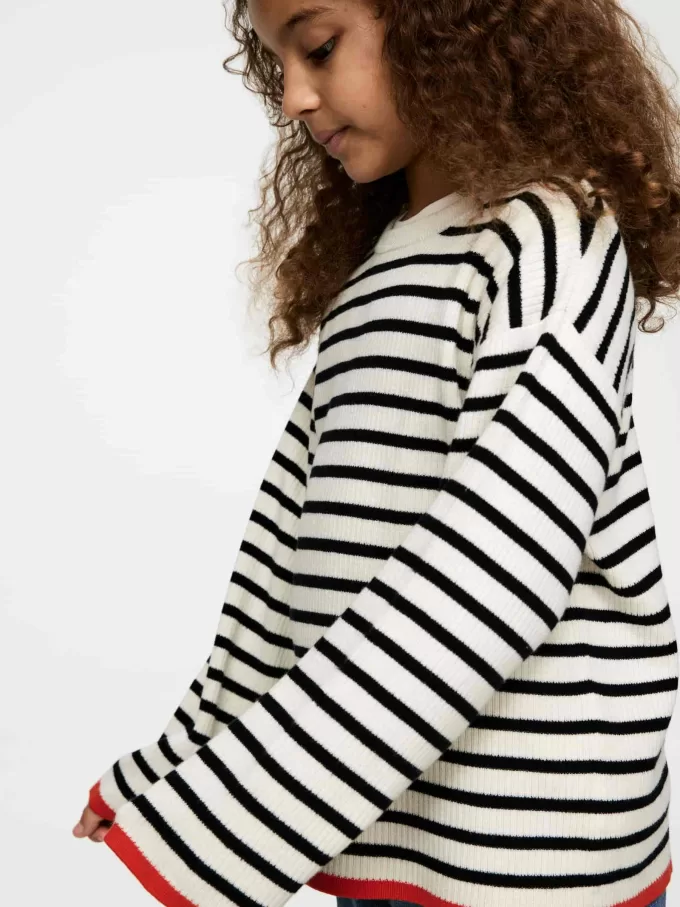 Ribbstickad bomullströja