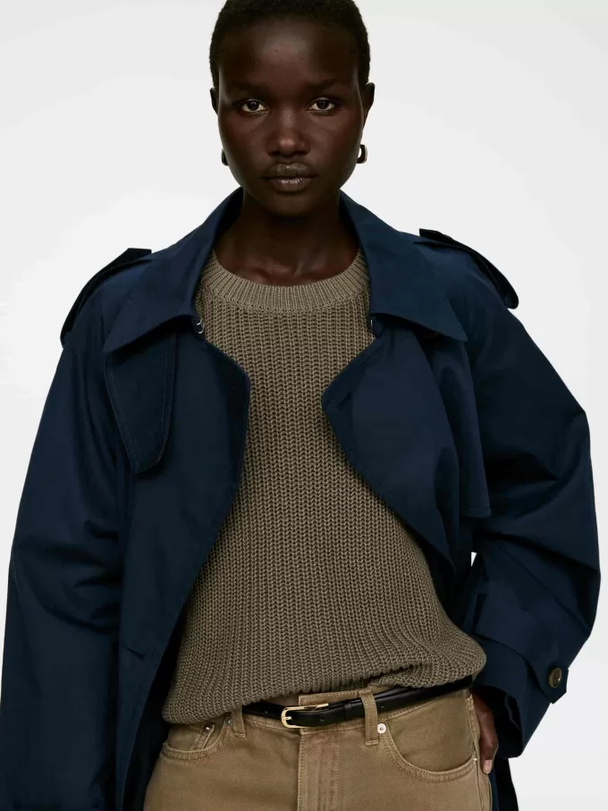 Ribbstickad kortärmad topp Ribbstickad kortärmad topp