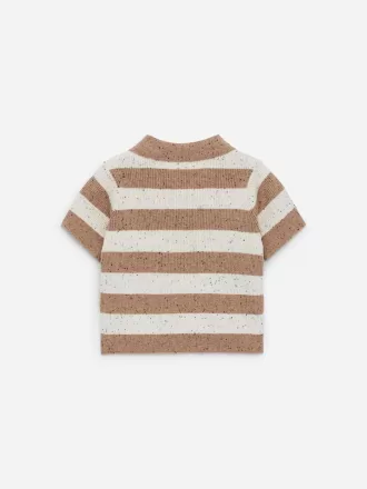 Ribbstickad pikétröja