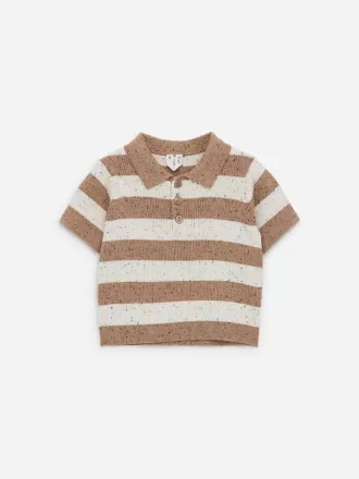 Ribbstickad pikétröja