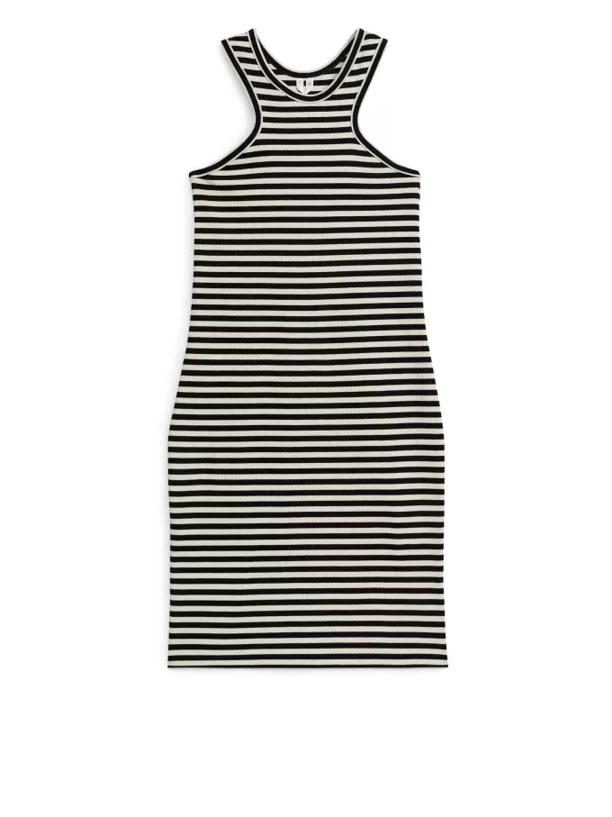 Ribbstickad tankklänning Ribbstickad tankklänning