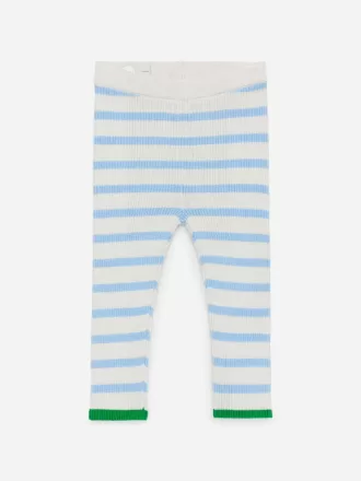 Ribbstickade Leggings för nyfödd