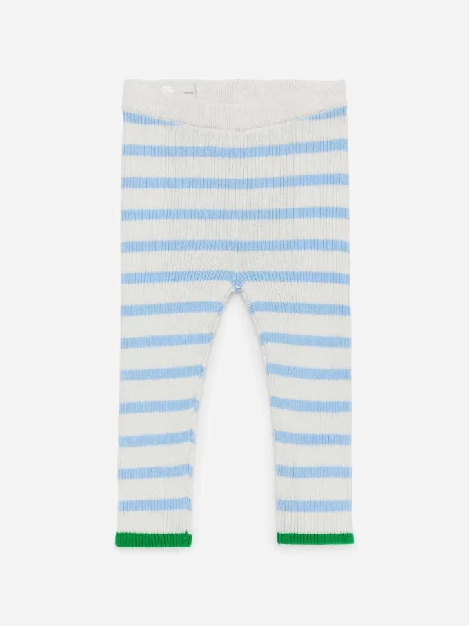 Ribbstickade Leggings för nyfödd