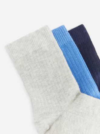 Ribbstickade strumpor, 3 par