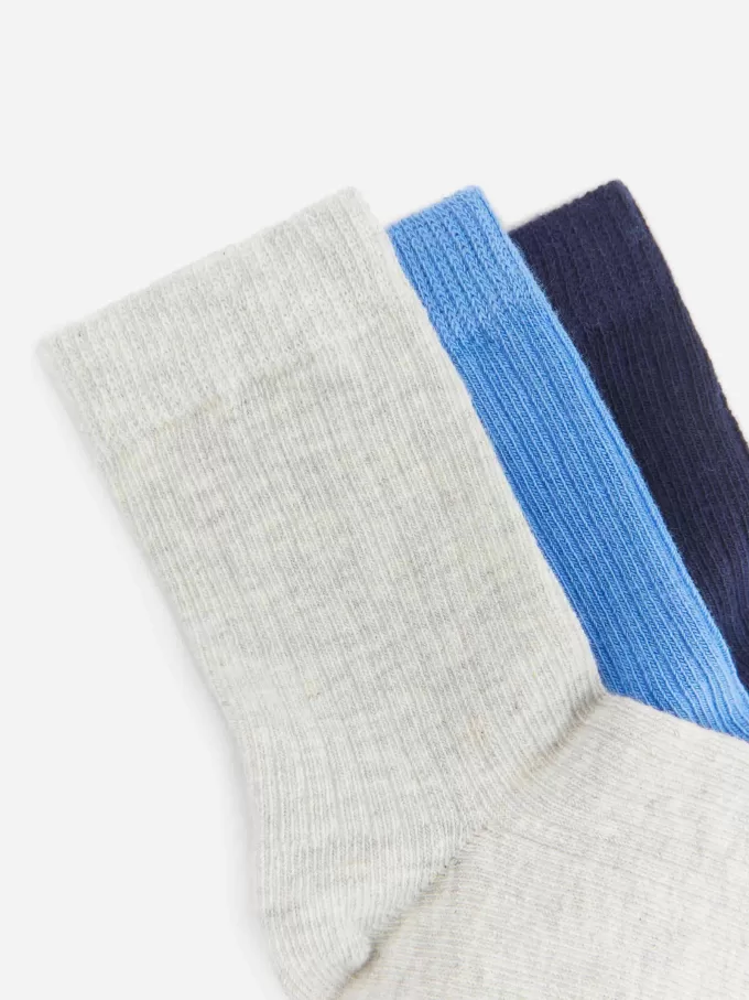 Ribbstickade strumpor, 3 par