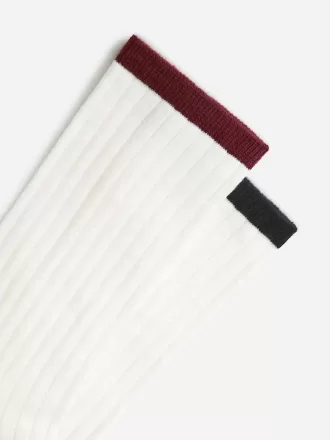 Ribbstickade strumpor Set om 2