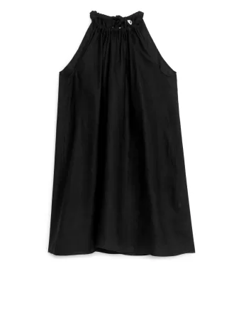 Rosett linneklänning