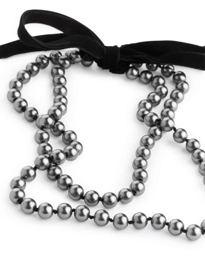 Sammetshalsband av glaspärla Sammetshalsband av glaspärla