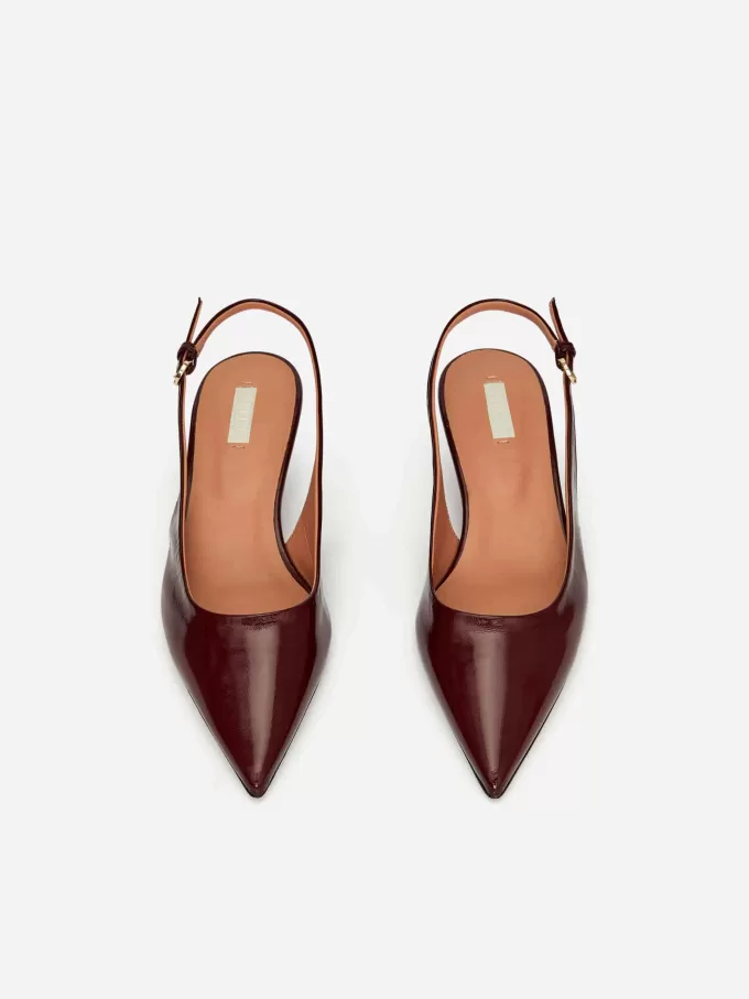 Slingback läderpumpar Slingback läderpumpar
