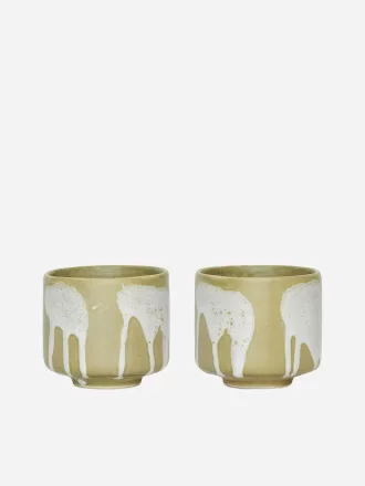 Stengodskoppar set med 2 st