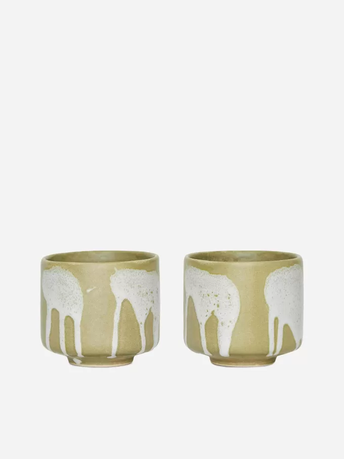 Stengodskoppar set med 2 st Stengodskoppar set med 2 st