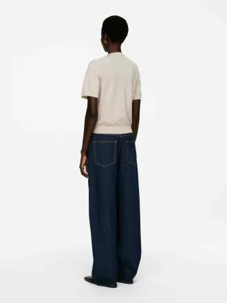 Stickad T-shirt i merinoull Stickad T-shirt i merinoull