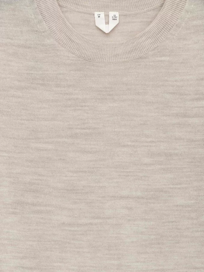 Stickad T-shirt i merinoull Stickad T-shirt i merinoull