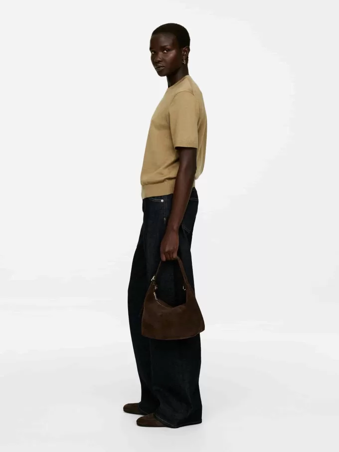 Stickad T-shirt i merinoull Stickad T-shirt i merinoull