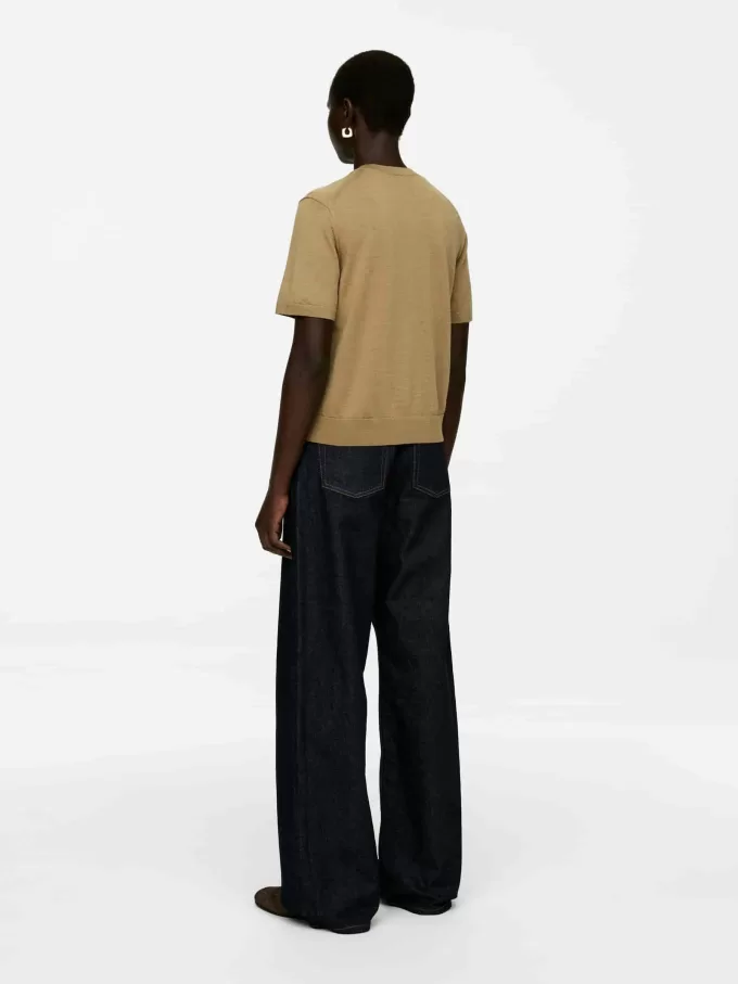 Stickad T-shirt i merinoull Stickad T-shirt i merinoull