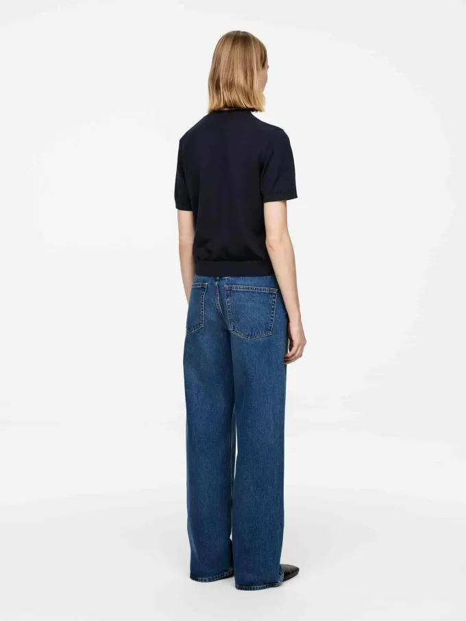 Stickad T-shirt i merinoull