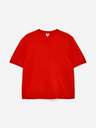 Stickad T-shirt i merinoull Stickad T-shirt i merinoull