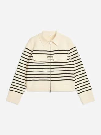 Stickad bomullsjacka Stickad bomullsjacka