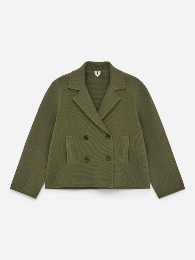 Stickad bomullsjacka Stickad bomullsjacka