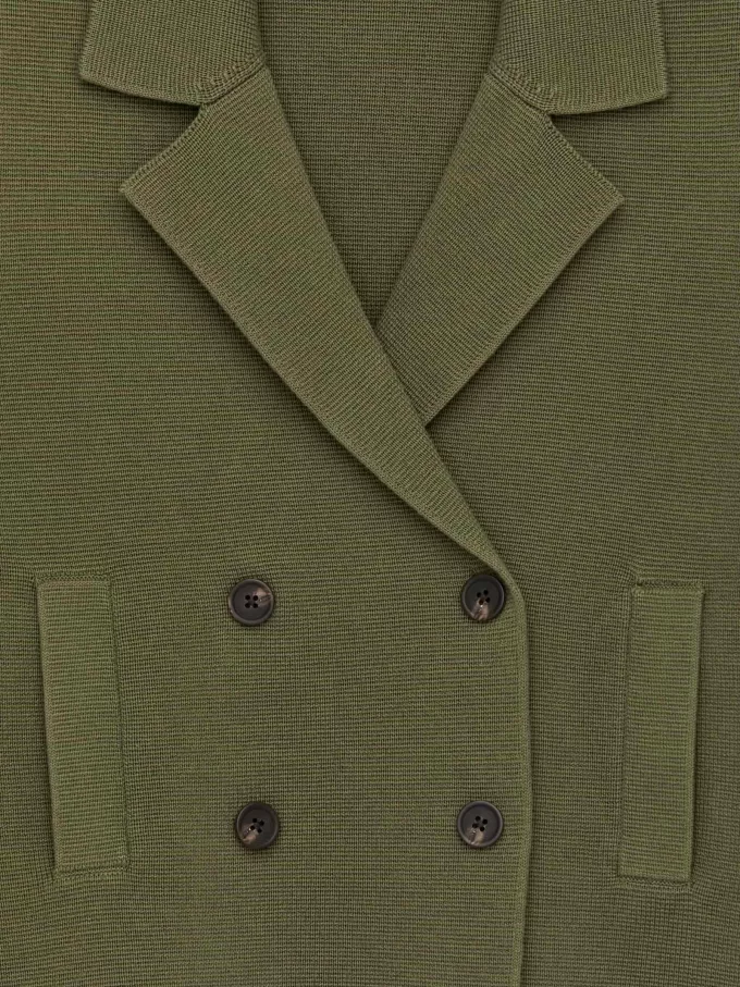 Stickad bomullsjacka Stickad bomullsjacka