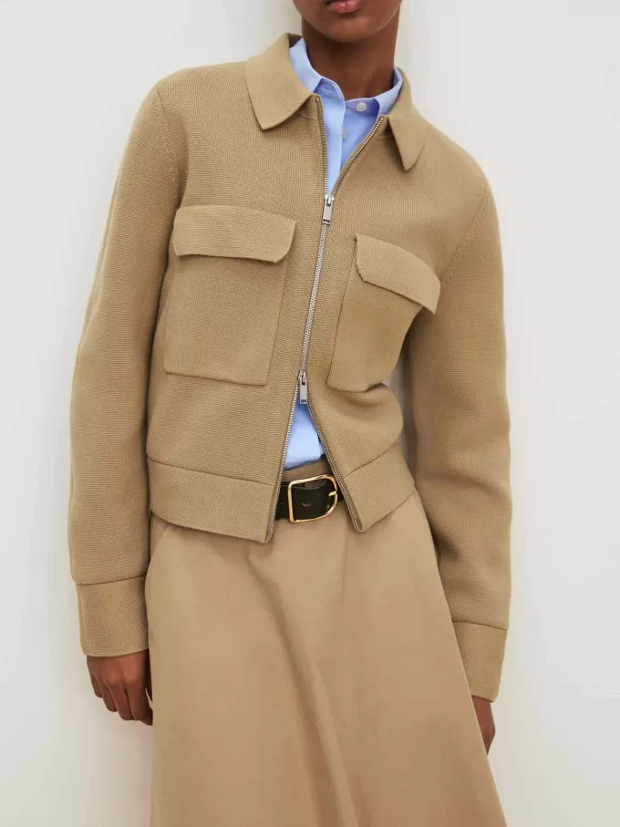 Stickad bomullsjacka Stickad bomullsjacka