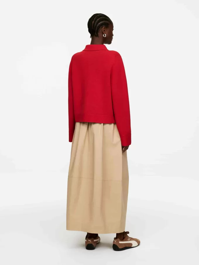 Stickad bomullsjacka Stickad bomullsjacka