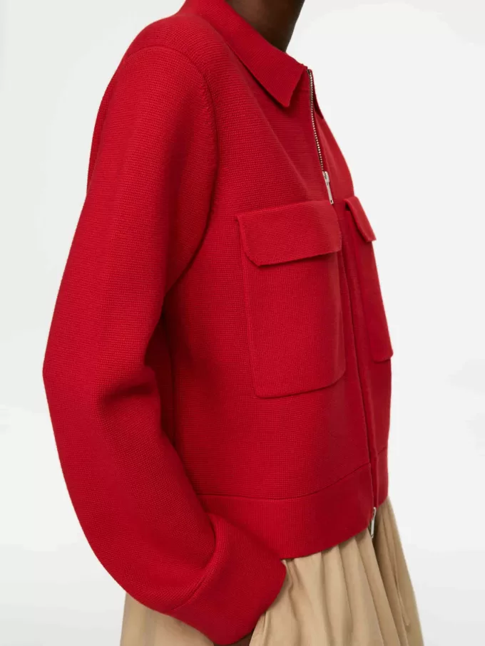 Stickad bomullsjacka Stickad bomullsjacka