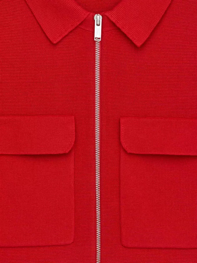 Stickad bomullsjacka Stickad bomullsjacka