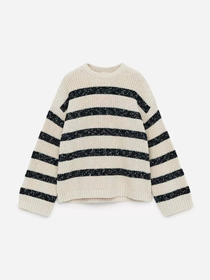 Stickad bomullströja Stickad bomullströja