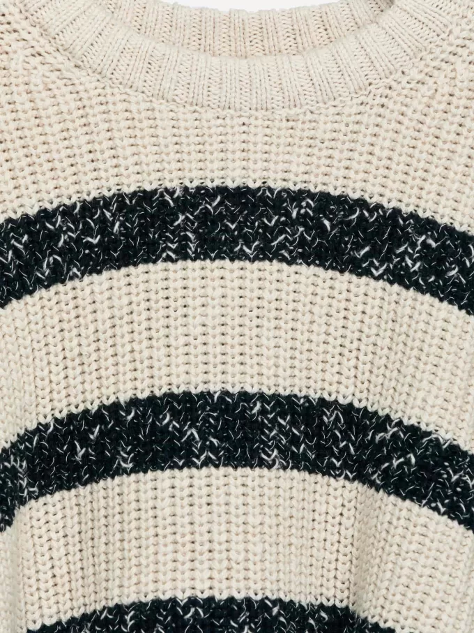 Stickad bomullströja Stickad bomullströja