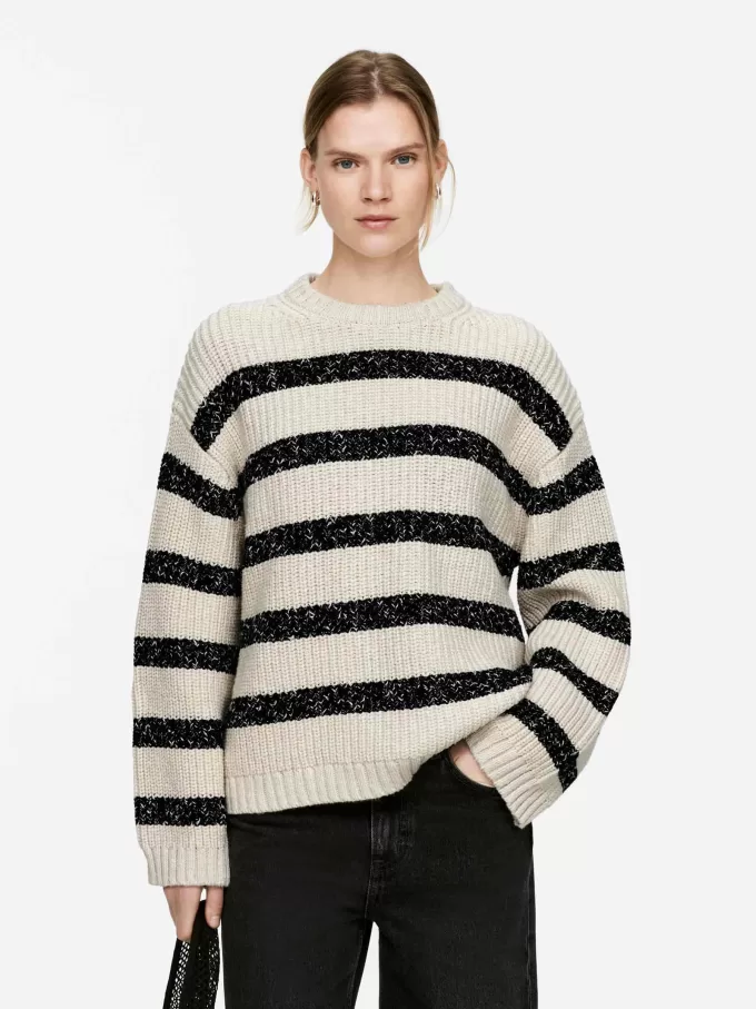 Stickad bomullströja Stickad bomullströja