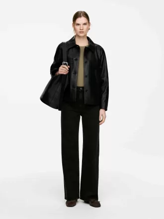 Stor läderhinkväska