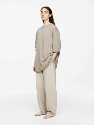 T-shirt i linne-bomullsblandning T-shirt i linne-bomullsblandning