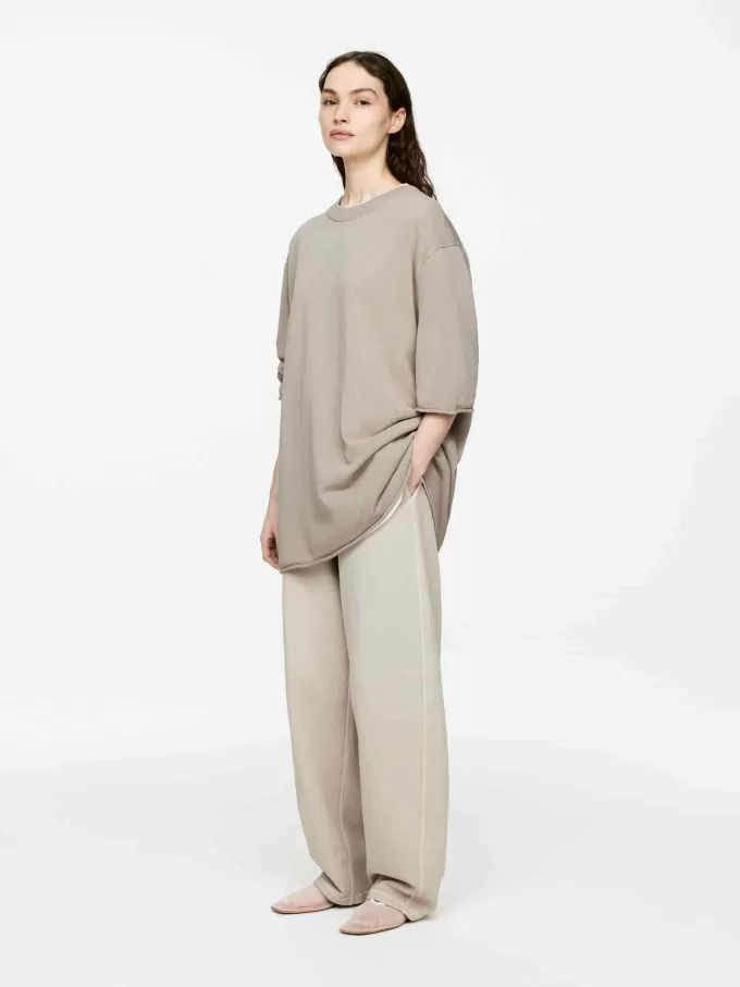 T-shirt i linne-bomullsblandning T-shirt i linne-bomullsblandning